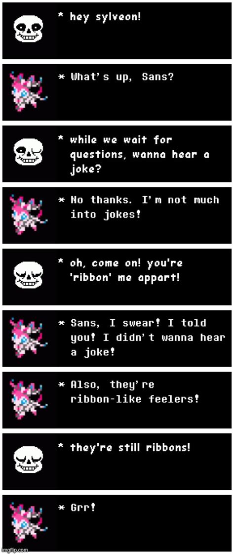 Sans tells Sylveon a joke. It's not very effective. - Imgflip