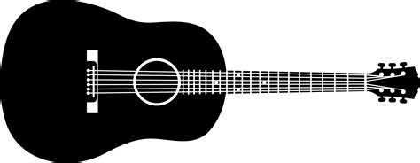 Collection of Acoustic Guitar PNG Black And White. | PlusPNG