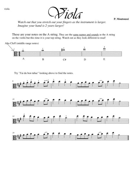 Learn The Alto Clef On The Viola Free Music Sheet - musicsheets.org