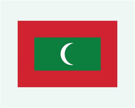 National Flag of Maldives. Maldivian Country Flag. Republic of Maldives ...