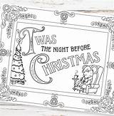 Free Printable Twas The Night Before Christmas Coloring Pages  sketch template