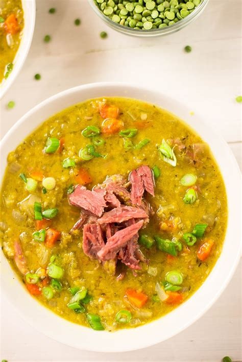 Healthy Slow Cooker Split Pea Soup • A Sweet Pea Chef