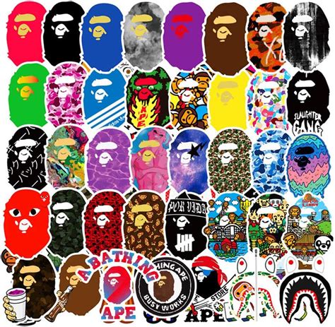 50 PCS Popular Logo Stickers Bape Brand Stickers Nepal | Ubuy