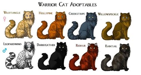 Pin by Moonrush (Moonrush deputy of f on adoptable's | Warrior cats ...