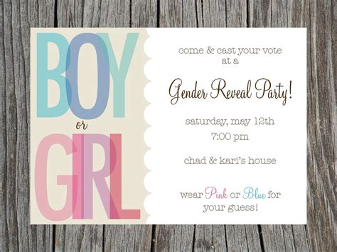 Gender Reveal Invitation Template Download Free Collection