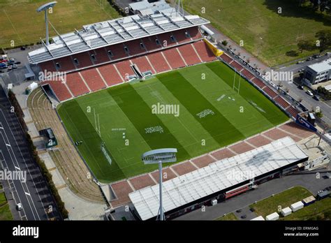 Waikato Stadium, Hamilton, Waikato, North Island, New Zealand - aerial Stock Photo - Alamy