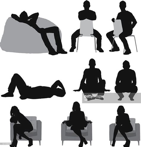 People Sitting Silhouette Vector at Vectorified.com | Collection of ...