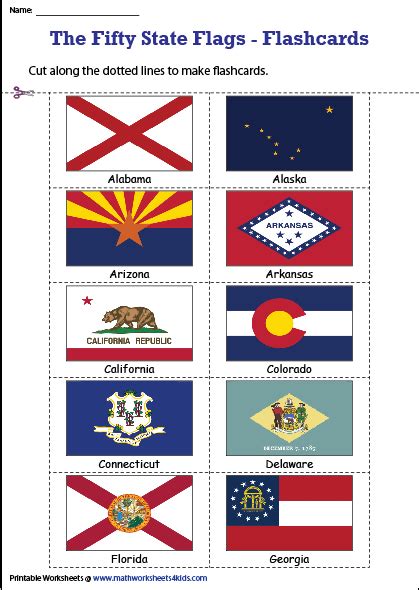 50 State Flags - Flashcards Montessori Geography, Geography Activities, Montessori Activities ...