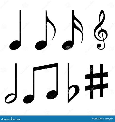 Music Notes Symbols Stock Illustration - Image: 38972700