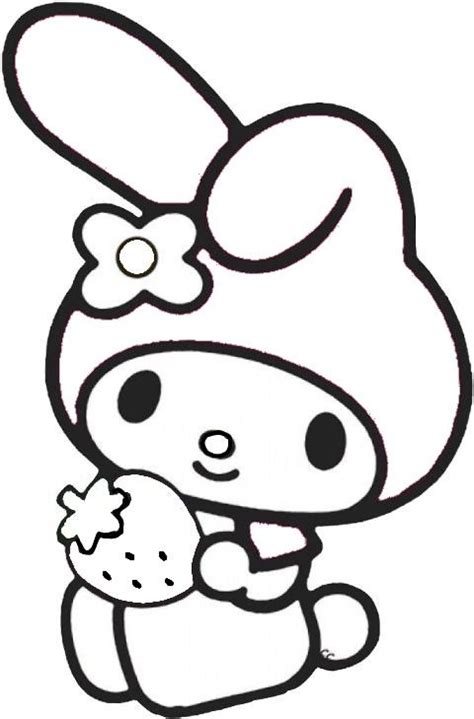 My Melody Coloring Page in 2023 | Hello kitty colouring pages, Kitty ...