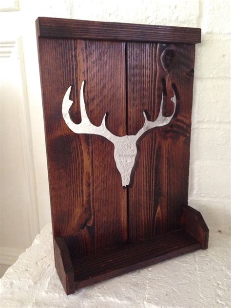 Deer antler wall decor with mini shelf by SwingME on Etsy