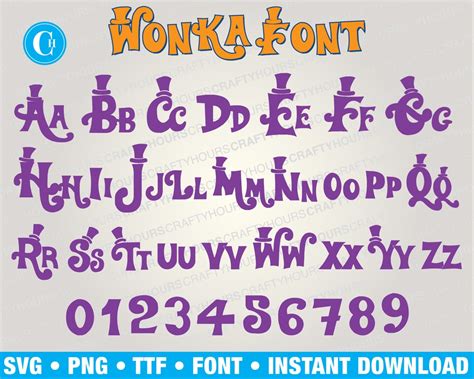 Wonka Font Svg Png Pdf INSTANT DOWNLOAD - Etsy