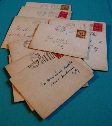 Vintage Envelopes from the 1930's Stamped and Mailed | Etsy | Types of lettering, Christmas ...