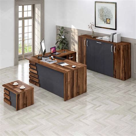 ATLAS 71″ Modern Home & Office Furniture Desk Brown & Black – Casa Mare