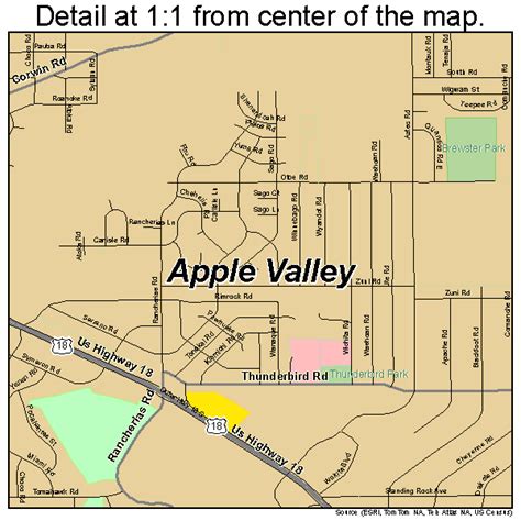 Apple Valley California Street Map 0602364