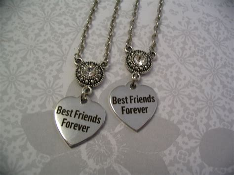 Two Best Friends Forever Necklaces Friendship Jewelry Gift