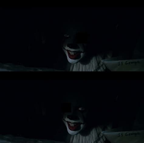 In IT(2017), during the sewer drain scene, Pennywise has one eye staring at Georgie while the ...