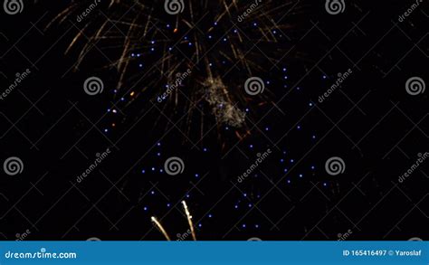 Multiple Fireworks and Comets Explode Close View Slow Motion Stock Video - Video of festive ...