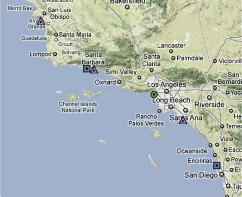 Map California Beaches – Topographic Map of Usa with States