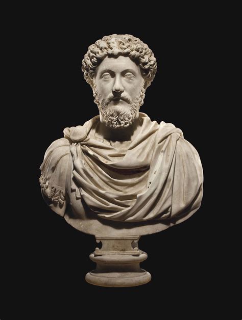 A ROMAN MARBLE PORTRAIT BUST OF THE EMPEROR MARCUS AURELIUS , CIRCA 170 ...