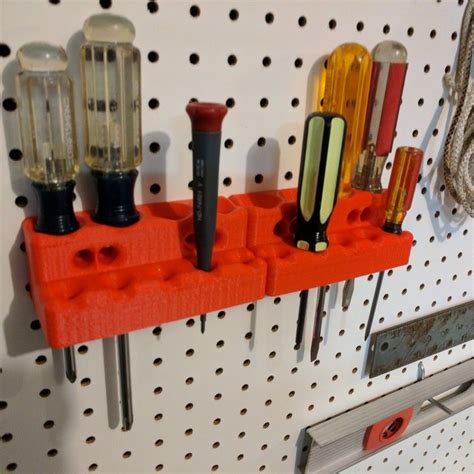 3D Printable Screwdriver holder for pegboard by Preston L. Bannister | 3d printing, Peg board ...