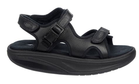 MBT Shoes Women's Kisumu 3S Leather Sandal: 8 Medium (B) Sandal/Black Velcro - Walmart.com