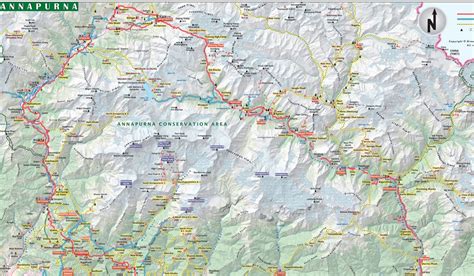 Annapurna Circuit Trek Map