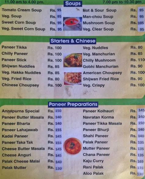 Annapurna Restaurant Menu, Menu for Annapurna Restaurant, Lakadganj ...