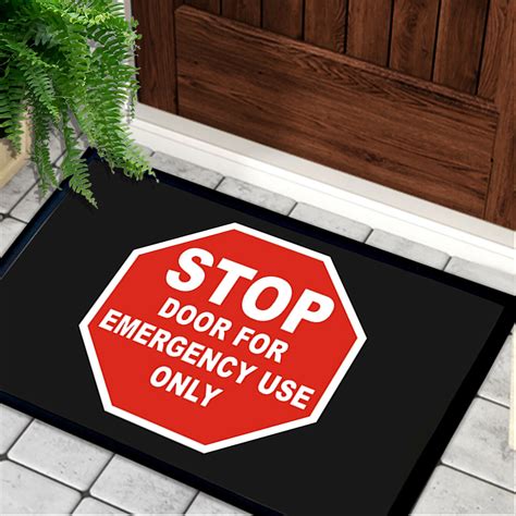 Outdoor Emergency Use Only Door Mat Non Slip Rubber Office Floor Entrance Mat - Door Mats ...