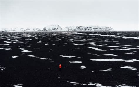 Black desert next to Vik, Iceland - Drone Photography