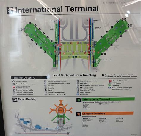 International Terminal Map at SFO San Francisco International Airport ...