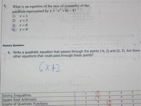 Quadratics Quiz – Math Mistakes