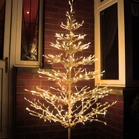 6ft Outdoor Branch Tree with 640 Warm White LEDs | Christmas tree lighting, Outdoor christmas ...