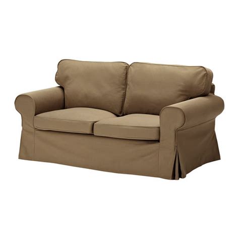 IKEA Ektorp Loveseat SLIPCOVER 2 Seat Sofa Cover IDEMO LIGHT BROWN Cotton