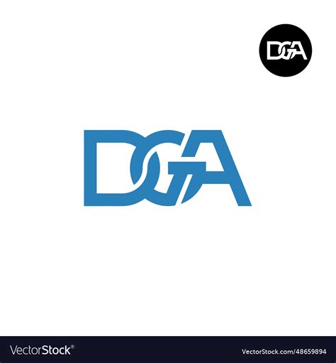 Letter dga monogram logo design Royalty Free Vector Image