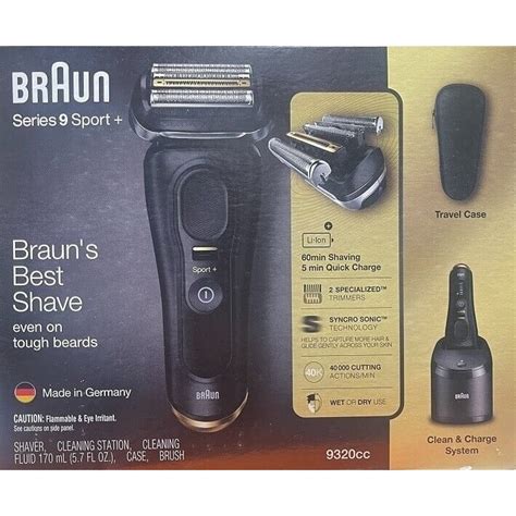 Braun Series 9 Sport + 9320cc Shaver with Clean and Charge System - Walmart.com