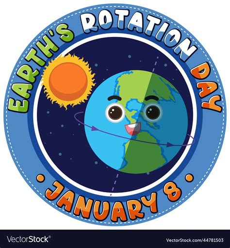 Earth rotation day banner design Royalty Free Vector Image