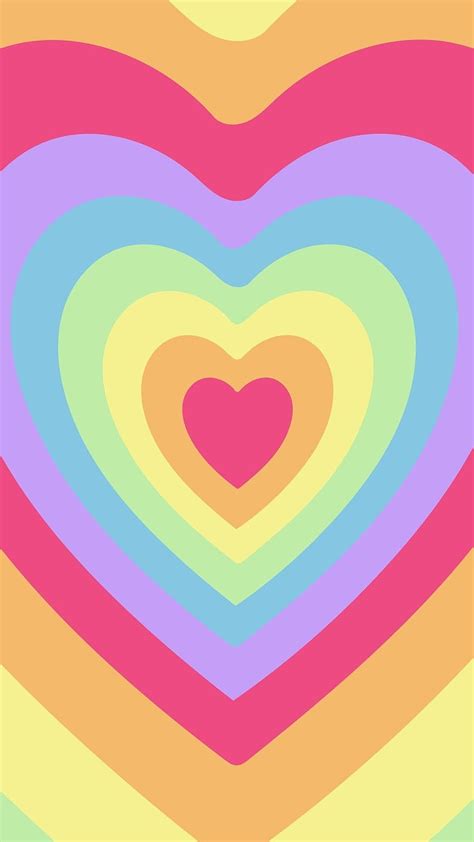 Y 2000s powerpuff girls bubble gum rainbow hearts Mood [1080x2128] for ...