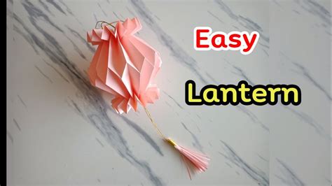 DIY paper lantern 🏮 How to make Chinese Lantern | tutorial easy lantern origami - YouTube