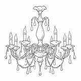 Chandelier Coloring Pages Sketch Coloring Page sketch template