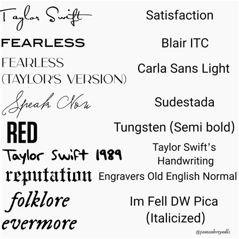 Fearless Taylor Swift Font D51