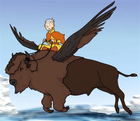 Flying Bison... by ChloeTheCairn on DeviantArt