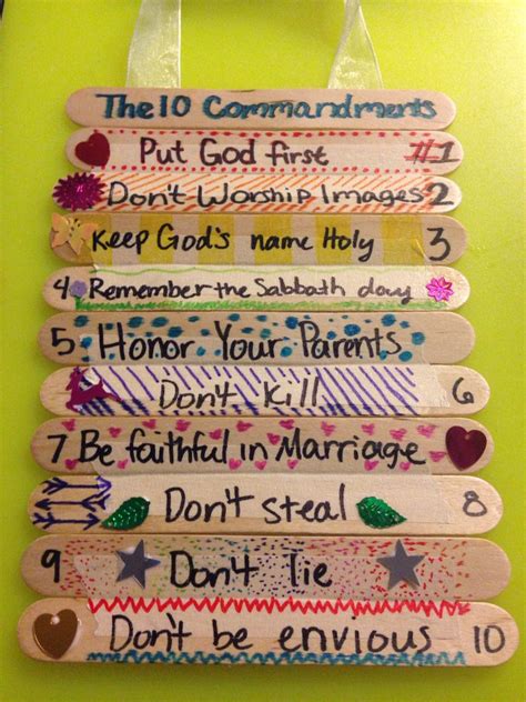 10 commandments fold up craft. | Sunday school crafts for kids, Bible ...