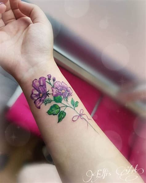 73 Cool Purple Flower Tattoo Ideas [2024 Inspiration Guide] | Purple flower tattoos, Flower ...