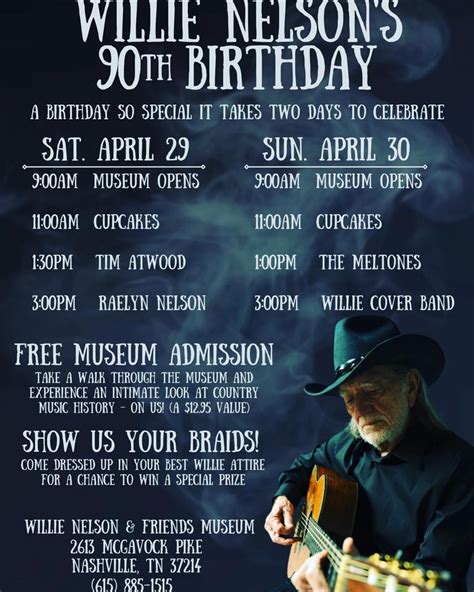 Celebrate Willie’s 90th Birthday at Willie Nelson & Friends Museum and ...