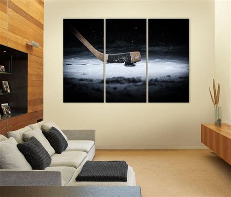 Hockey Wall Art Hockey Stick Decor Hockey Canvas Decor for - Etsy