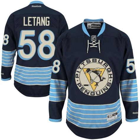 Reebok Kris Letang Pittsburgh Penguins Premier Player Jersey - Navy ...