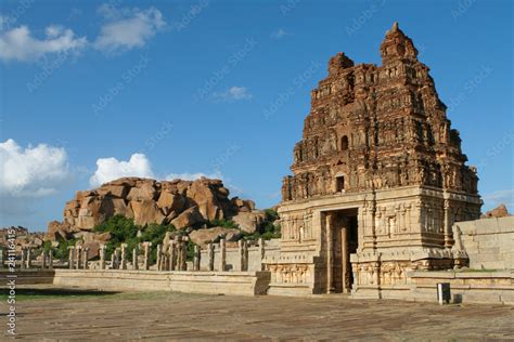 Famous Vittala temple in Hampi, Karnataka, South India Stock Photo ...