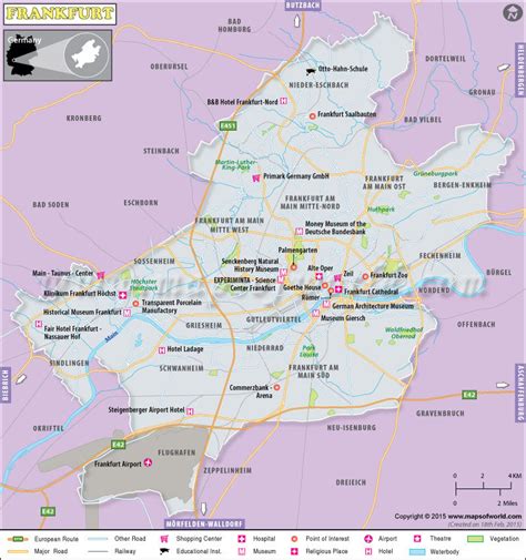 Frankfurt Map - Free Downloadable Map of Frankfurt City