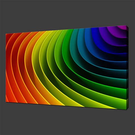 COLOURFUL RIBBONS ABSTRACT CANVAS WALL ART PICTURES PRINTS - Canvas Print Art